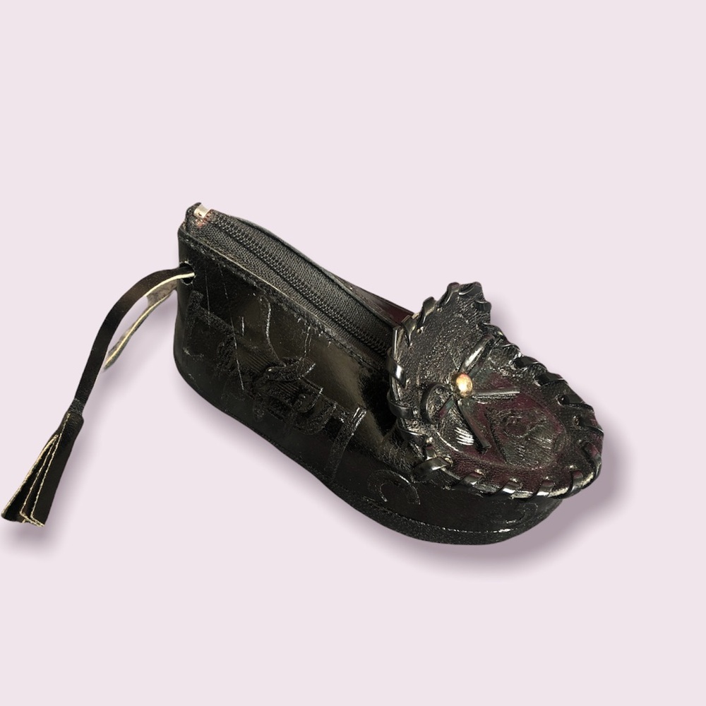 New leather shoe coin bag